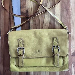 Kate Spade yellow crossbody messenger bag